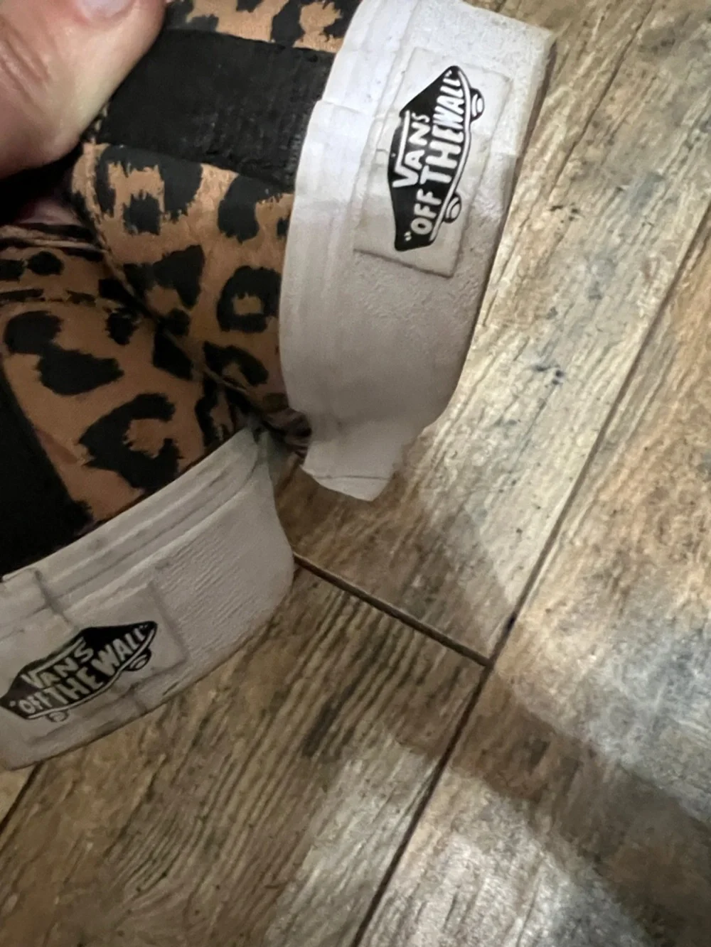 Vans Leopard-Print Canvas Low-Top Sneakers - Tan/Black/White - Picture 4 of 5